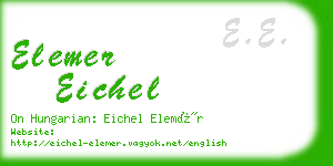 elemer eichel business card